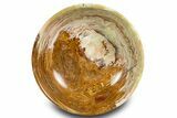 Polished Green Banded Calcite Bowl - Pakistan #301336-1